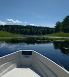 Meidän vene saatiin työnnettyä Tohloppiin vasta 13.7.2024.